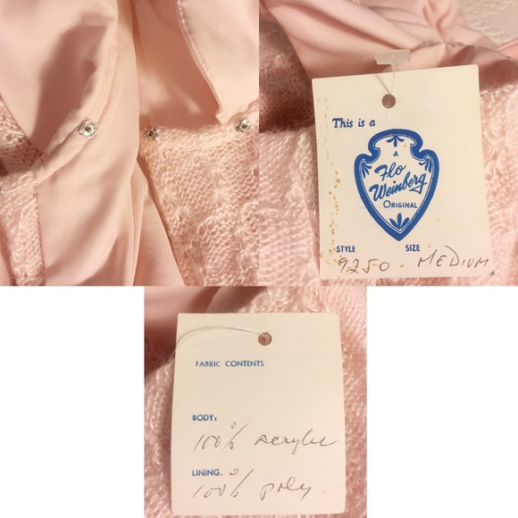 New~Vintage Flo Weinberg Bed Jacket/Sweater - Picture 4 of 6